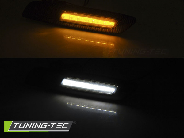 Upgrade LED Seitenblinker für BMW 5er E61/E61, 1er E81/E82/E87, 3er E90/E91, 3er Coupe/Cabrio E92/E93 04-10 Carbon/rauch